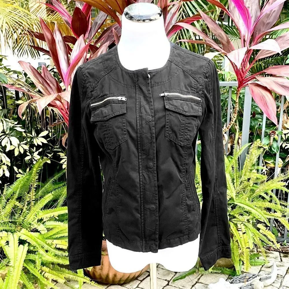 Express Black Utility Cargo Jacket - Picture 8 of 10